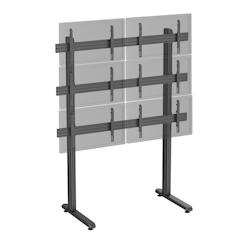 KIMEX Support TV sur pieds - mur d'images 6 écrans 45''- 55'' à poser noir - noir 3700685426184_0