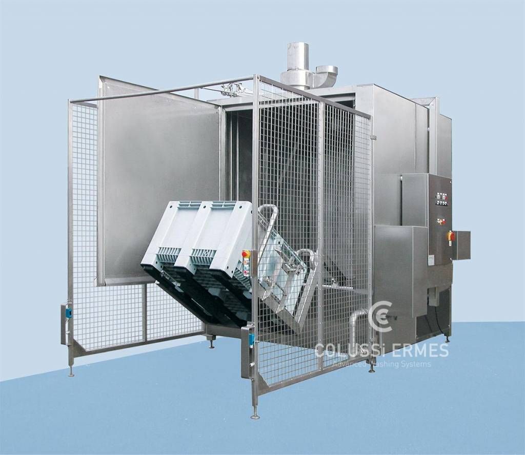Laveuses industrielles alimentaires Colussi Ermes - Lavage bacs et caisses - Jusqu'à 120 caisses/heure_0