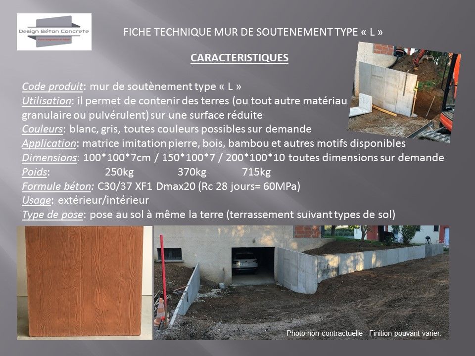 Mur de soutènement en L