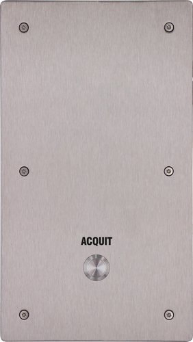 Platine interphone de couloir avec 1 bouton d'acquittement pour pénitentiaire - PL-1B-COR_0