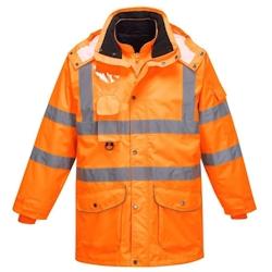 Portwest - Parka de travail 7 en 1 orange TRAFFIC HV RIS Orange Taille M - M orange 5036108180370_0