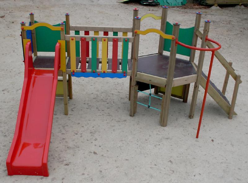 Structure de jeux JA06 - avec toboggan pour enfants de 2 à 6 ans_0