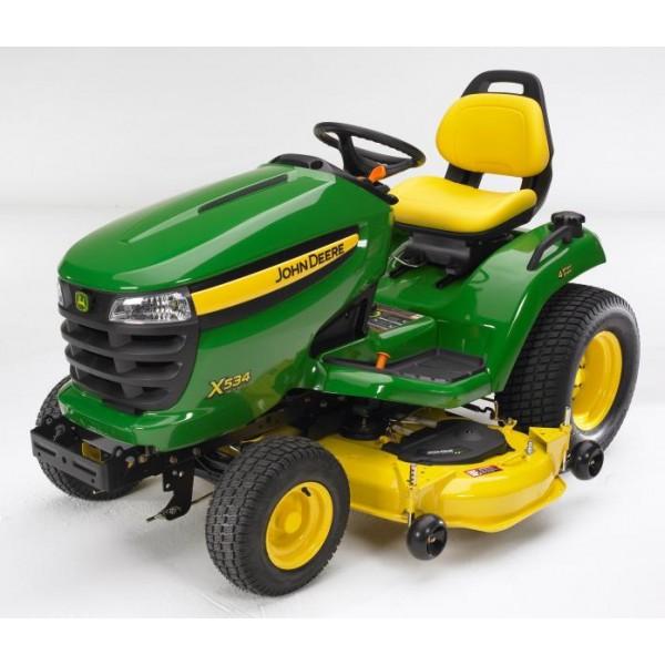 Tracteur de pelouse John Deere X584 - Moteur Kawasaki 25 cv - Coupe 122 cm ou 137 cm - Transmission hydrostatique - 4 roues directrices_0