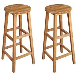 VidaXL Tabourets De Bar Lot De 2 Bois D Acacia Massif - 44129_0