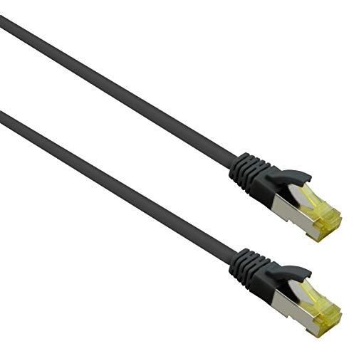 HELOS - Câble patch ultra-flex S/FTP catégorie 6A TPE noir 0,5 m - Référence 263801_0