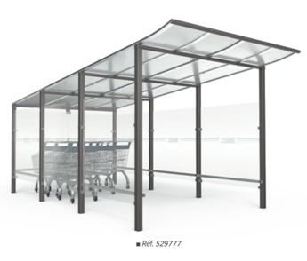 Abri chariots MODULO, conçu pour le rangement de chariots sur les parkings des zones commerciales_0