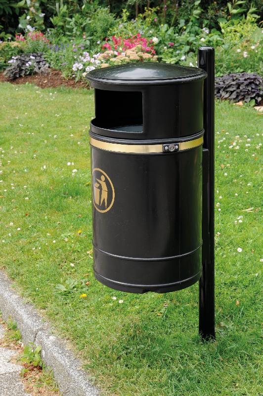 Corbeille Morvan en polyéthylène indéformable - 40L ou 90L - Bac intérieur acier galvanisé, traité anti-UV_0