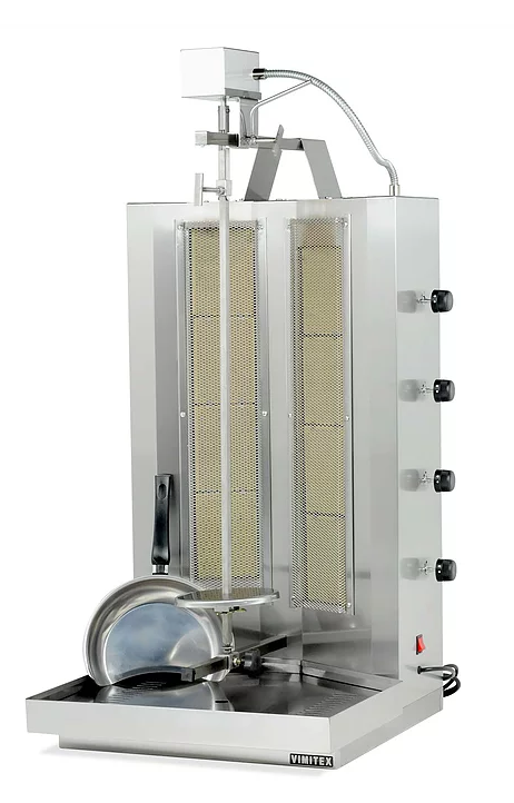 Doner Kebab Grill  gaz infrarouges 8 brûleurs 120 kg VIMITEX 908_0