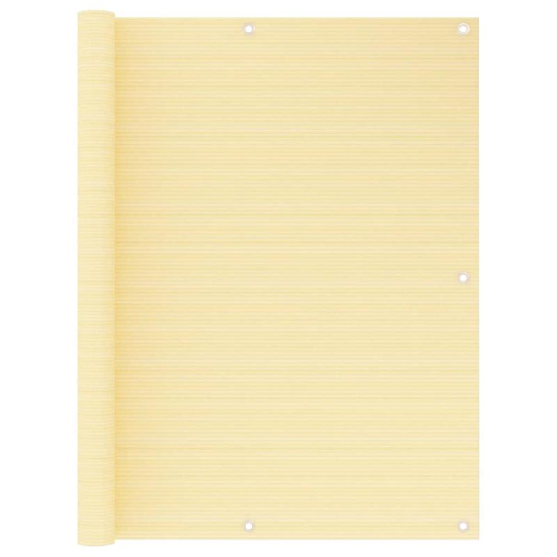 Écran de balcon brise-vue - Protection confidentialité 120 x 500 cm en PEHD beige - Résistant UV et moisissures_0