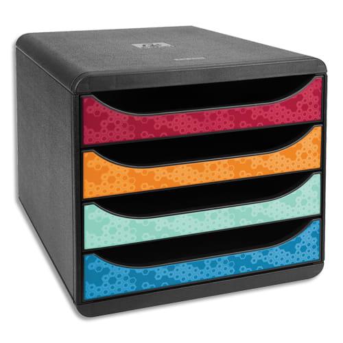 Exacompta Big-Box Maia - Module classeur 4 tiroirs - Format A4+ - Dimensions 27,8x26,7x34,7 cm - Coloris assortis_0