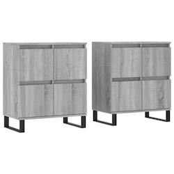 Helloshop26 - Buffet bahut commode armoire meuble de rangement organisateur cuisine salle de séjour salons lot de 2 sonoma bois 02_0036977 - 30002131_0