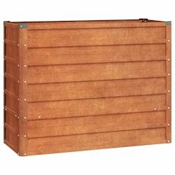 Helloshop26 - Jardinière bac lit surélevé plantes fleurs terrasse jardin de jardin rouillé 100 x 40 x 77 cm acier corten marron 02_0039859 - 30002_0