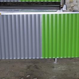 Barrière de chantier pleine ID PROTECH 1000 - Bac acier laqué ou tôle anti-affiche_0