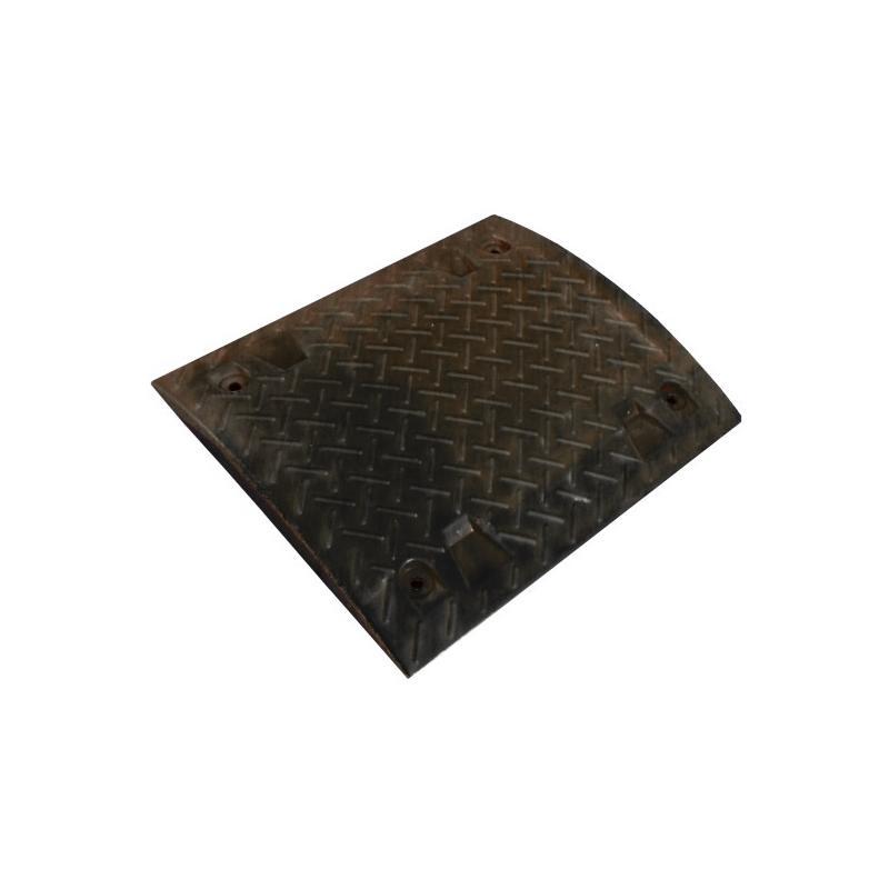 Lot de 2 ralentisseurs rectangulaires en caoutchouc noir - TALIAPLAST - 520504 x2 - 50x43x5 cm - Assemblage modulable_0