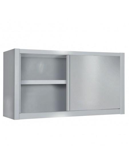 Placard inox haut avec une étagère réglable - Référence : SPA16_0