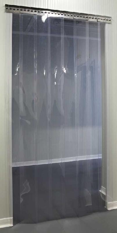 Porte à lanières transparente - Fixation en applique ou sous linteau - Lanières fixes_0