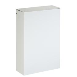 Rossignol - Poubelle publique murale 20L avec étrier BLANKA - blanc métal 51348_0