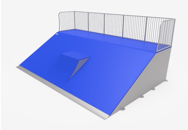 Rampe skate Quarter Bank Comb 150 - modèle JSK9078-K_0