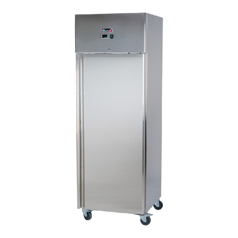 Romux® Armoire Réfrigérée Positive Boulanger 1 Porte 74cm avec Refroidissement Froid Ventilé en Acier Inox avec Capacité de 740 L - 3 Étagères_0