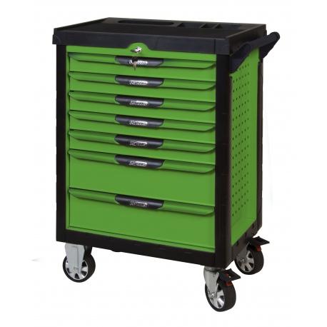 Servante PEARLline verte 7 tiroirs équipée de 311 outils - KS Tools | 817.7311_0