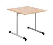 Table Bandana Carélie - 80 x 80 cm - Démontable avec piètement tube Ø50 et certification NF collectivité_0