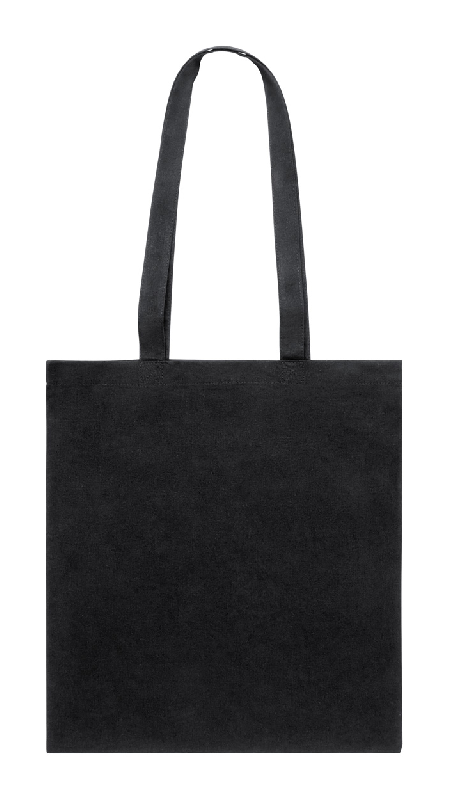 Tote bag coton coloré - anses longues - 180 g/m² - 70 g - couleur noir_0