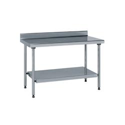 Tournus Equipement Table inox adossée avec étagère inférieure fixe longueur 1000 mm Tournus - 424991 - plastique 424991_0