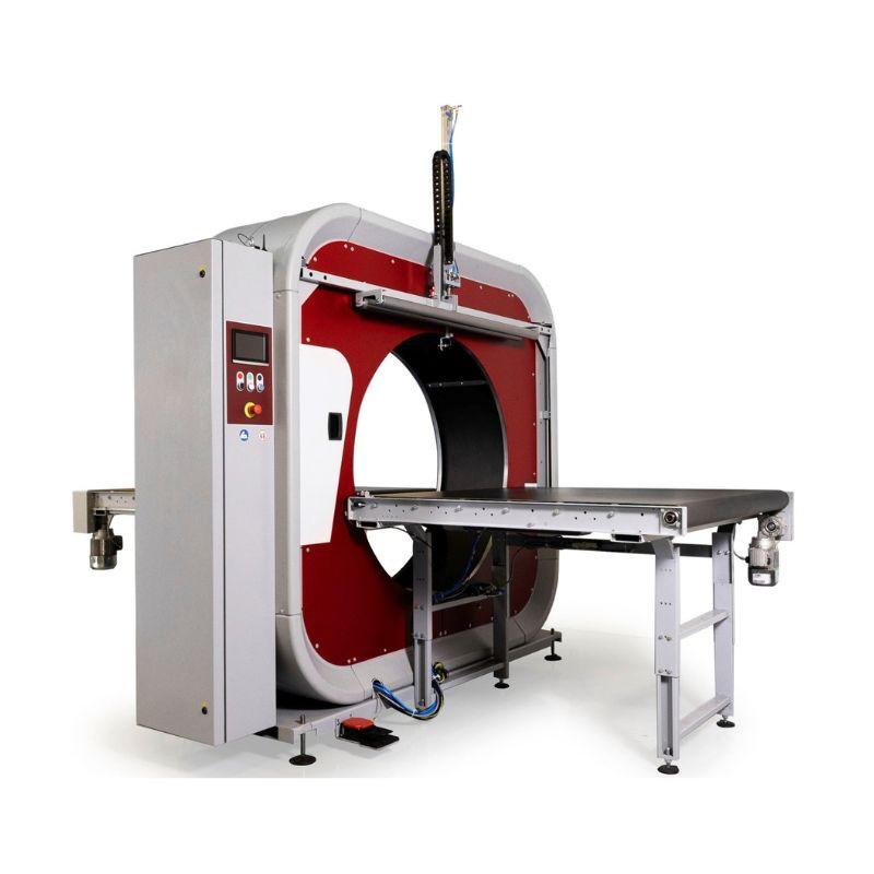 Banderoleuse horizontale semi-automatique WRAPPY N - ergonomique avec pré-étirage et options variables_0