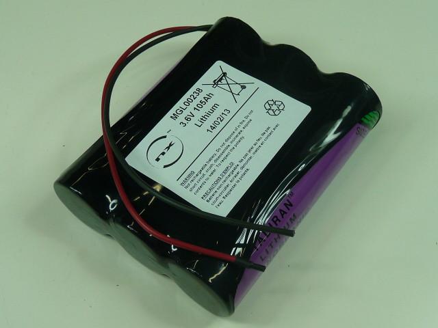 Batterie lithium NX 3X DD 1S3P ST1 - 3.6V 105Ah avec fils - 97x32,7x126,2mm_0
