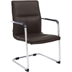 CLP Chaise à bascule Seattle en similicuir Marron - marron polyester 181103303_0