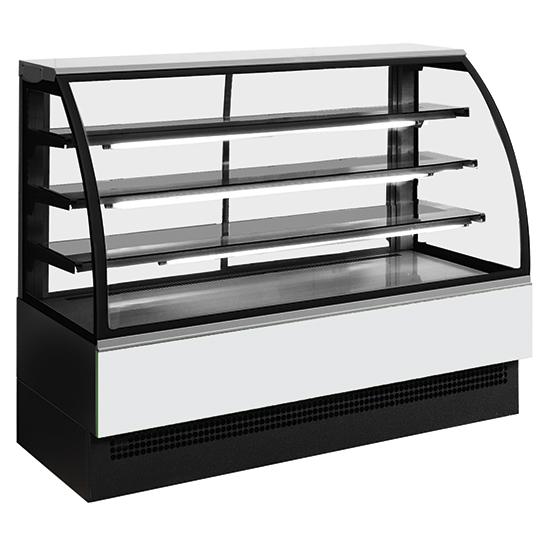 Comptoir chaud pour pâtisserie avec 3 étagères, +65°c, l=900 mm noir - H02FNE021_0