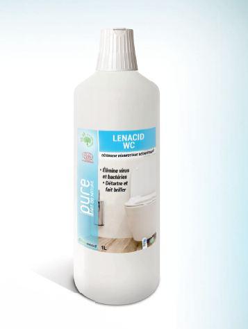 Détartrant et désinfection WC - Lenacid non parfumé 1L - H111 - usage quotidien et élimination des dépôts calcaires_0