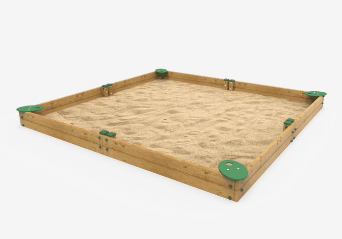 Équipement aires de jeux - Bac à sable en bois de pin scandinave traité - Kami 4x4 JAR44_0