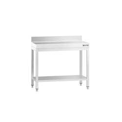GGM Gastro Tables Inox de Travail Premium avec Dosseret et Etagère - Profondeur 600 mm - ATK86A - 4063326067108_0