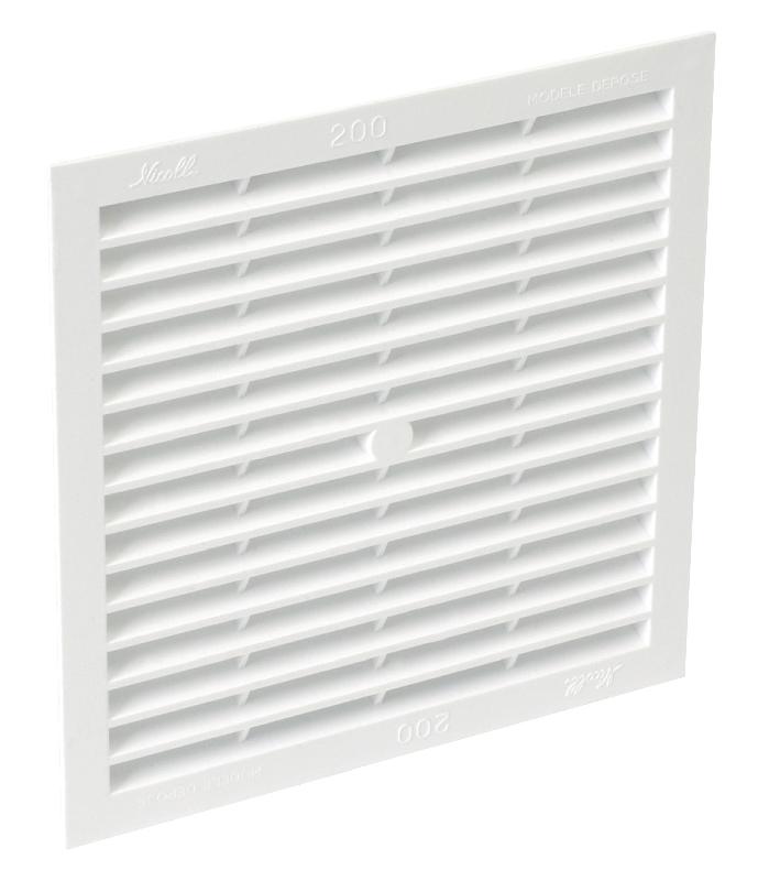 Grille de ventilation carrée à visser ou à coller type 200cm2 - NICOLL - 1b214 - 408814_0