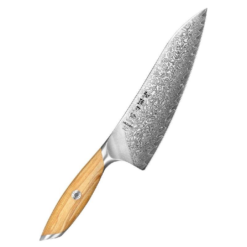 Hezhen - Couteau de chef Damas - Série phare X01 - multicolore multi-matériau X01-CS_0