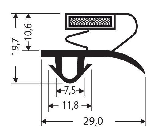 Joint pvc magnetique pour meubles frigos jpc-119_0