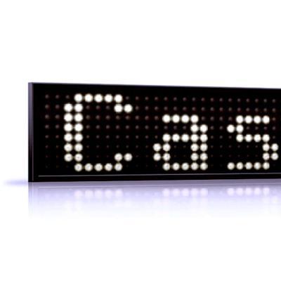 Journal lumineux monochrome H: 25 cm - Couleur LED blanc - Pitch 27 mm - 22x8 pixels - Programmable sans fil_0