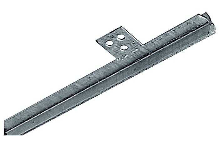 Piquets de terre profilés en acier galvanisé à chaud - longueur 1500 mm - profilé en croix 50x50x3,0 mm avec patte de raccordement_0