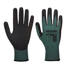 Portwest - Gants anti coupures de niveau B avec paume en nitrile sablé DEXTI CUT PRO Noir / Gris Taille 11 - 5036146011698_0