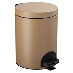 Rossignol - Poubelle d'intérieur à pédale 5L SANELIA - beige gris - gris plastique 90166_0