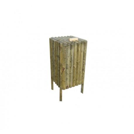 POUBELLE EN RONDIN 160 LITRES EN BOIS LOUISA_0