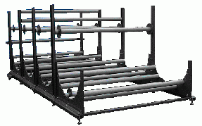 Presse à pont mobile - porte-rouleaux à berceau à plat - modèles de 1 à 5 bobines - diamètre maxi 1000mm - poids maxi 200kg_0