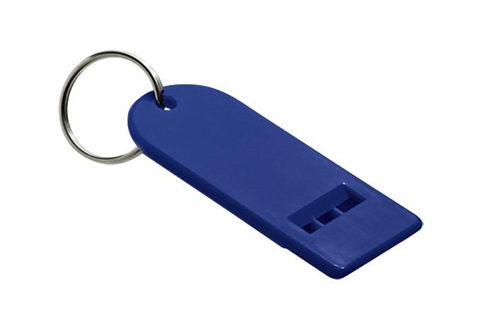 Sifflet Apito - Porte-clés publicitaire en plastique avec anneau et design plat_0
