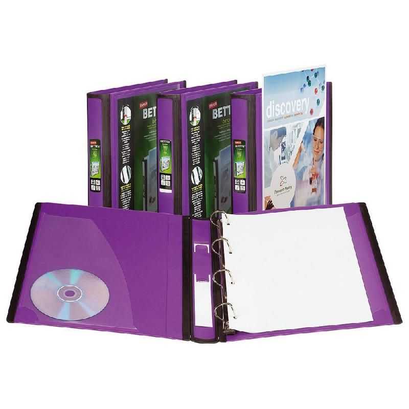 STAPLES CLASSEUR 4 ANNEAUX STAPLES BETTER - DOS 4 CM - VIOLET