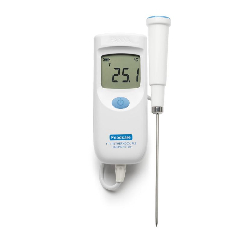 Thermomètre compact étanche - thermocouple type T - sonde fixe et câble 1 m - HI935008_0