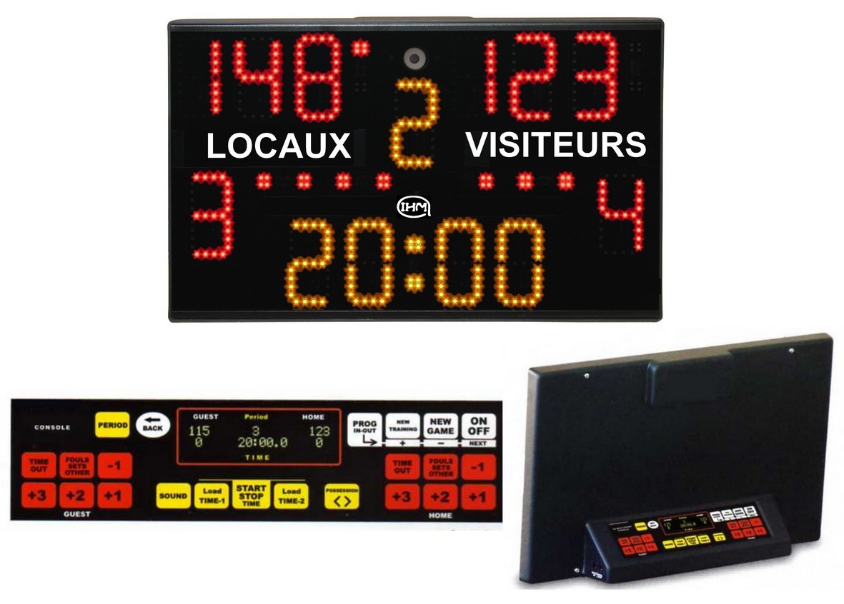 Afficheur LED - A poser - Multisport portatif - Chronomètre - Scoreur - 0160FE_0