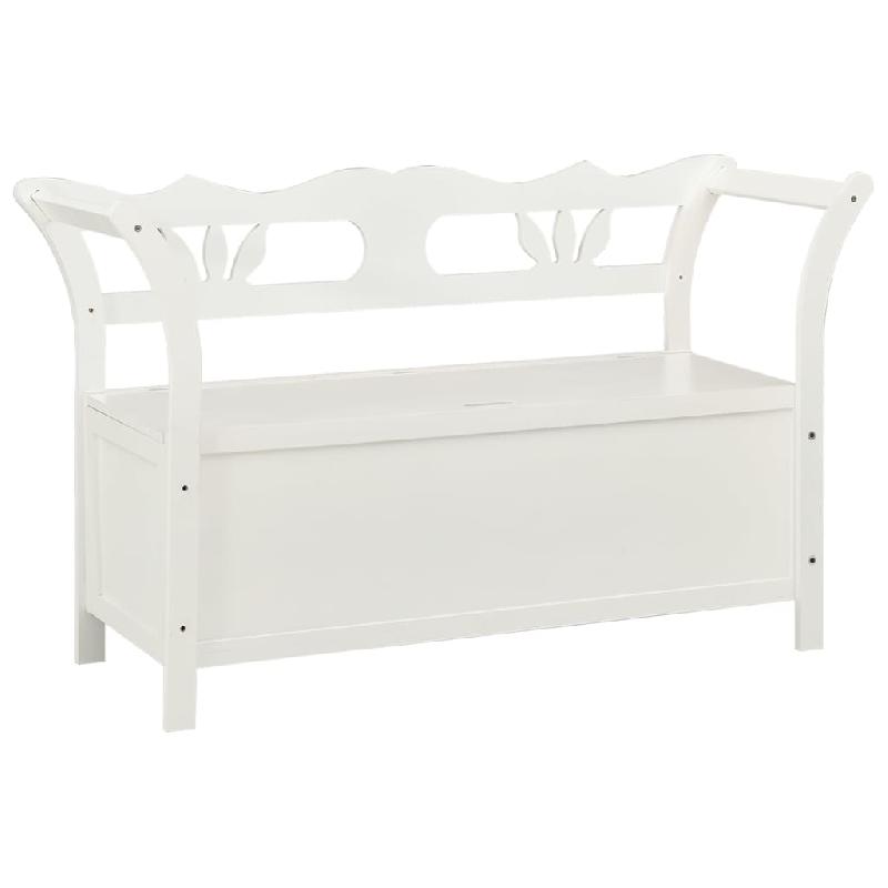 BANC BANQUETTE BLANC 107 X 45 X 75,5 CM BOIS DE SAPIN SOLIDE 02_0010870_0