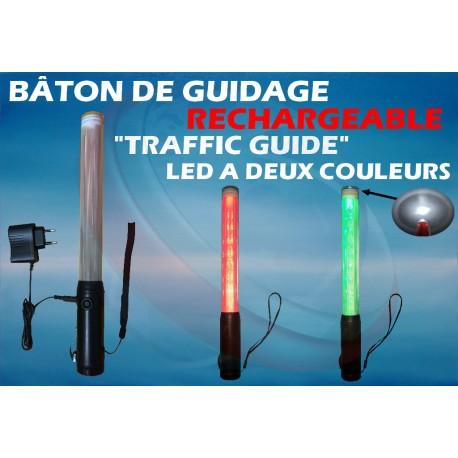 Batôn lumineux traffic guide multi led rechargeable + chargeur_0