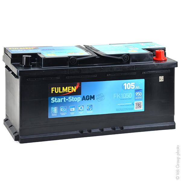 BATTERIE VOITURE FULMEN START-STOP AGM EK1050 / FK1050 12V 105AH 950A_0